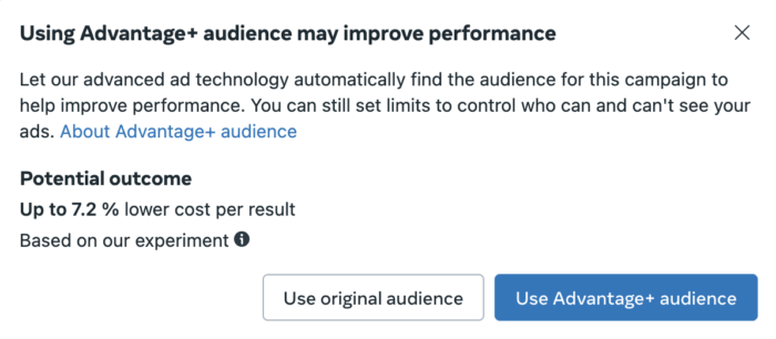 Switch to original audience